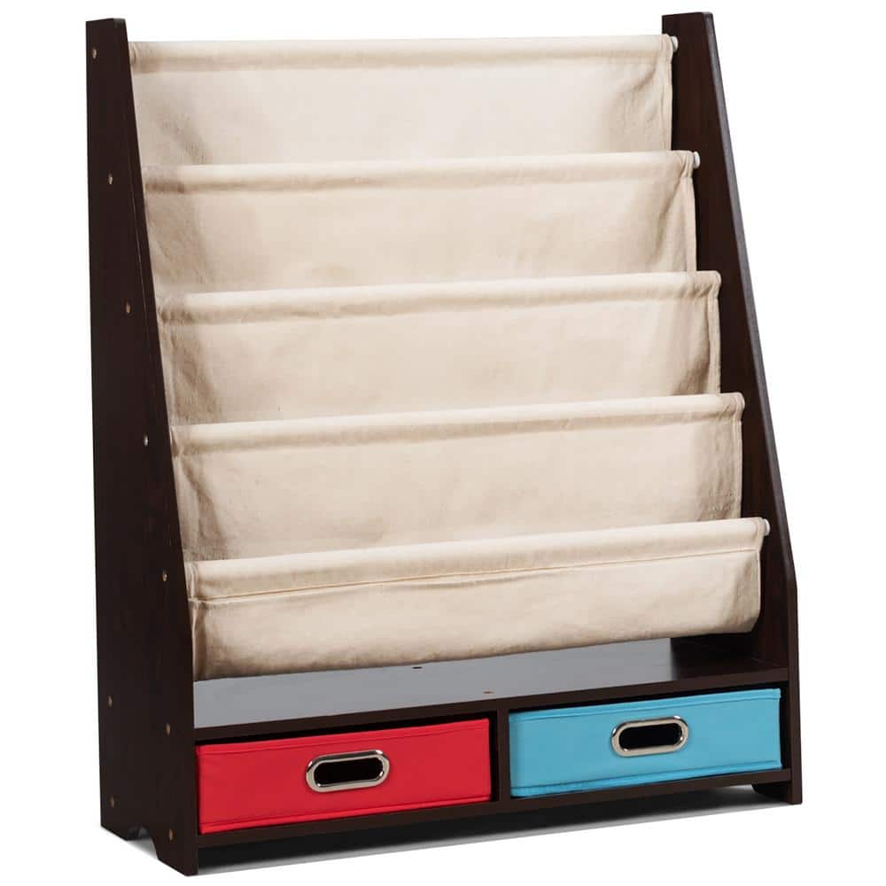 Costway Brown 4-Layer Kids Book Rack QD-6593GG3 - The Home Depot