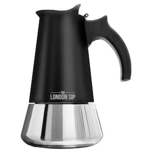London Sip Stovetop Espresso Maker 10-Cup, Matte Black