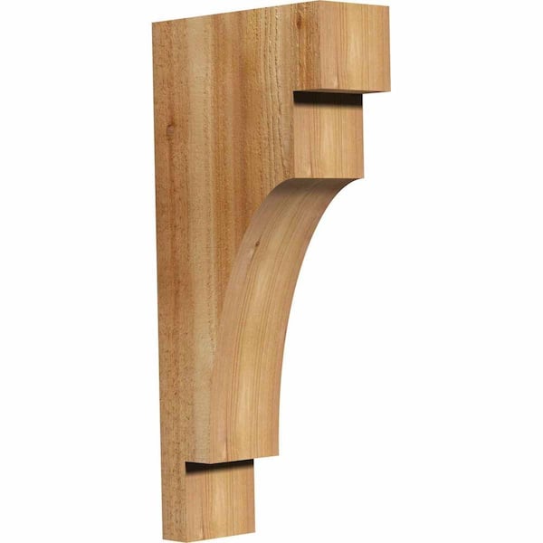 Ekena Millwork 4 in. x 10 in. x 22 in. Western Red Cedar Mediterranean Rough Sawn Corbel