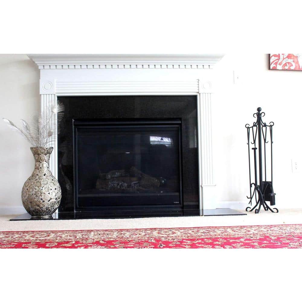 Ashman Black Iron 5-Piece Fireplace Tool Set with Crook Handles