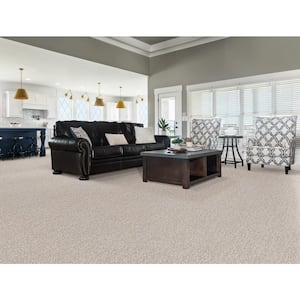 Fluffy Expectations - Dusty Taupe - Beige 56.2 oz. Nylon Texture Installed Carpet
