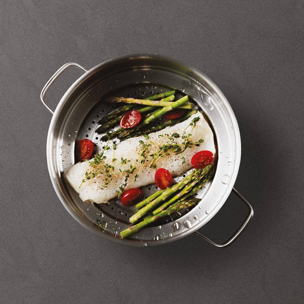 10" Silver Stainless Steel Steamer Insert