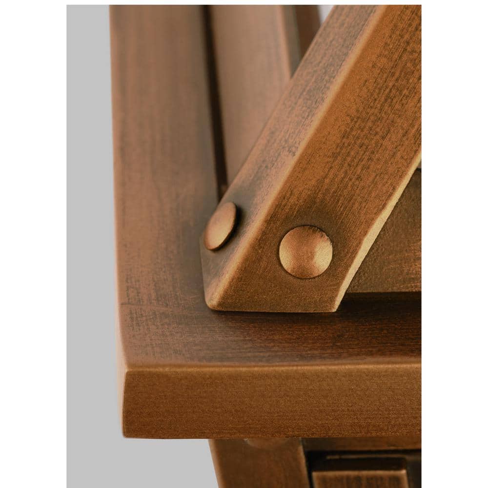 Hyannis Rustic Copper Lantern Outdoor Wall Light - 13" H