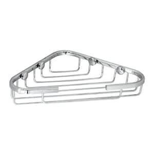 Large 6 in. x 6 in. Stainless Steel Corner Soap Basket in Polished Chrome