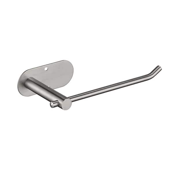 Tileon Stainless Steel Wall Mount Paper Towel Holder Self-Adhesive or Drilling in Brushed Nickel (2-Pack)