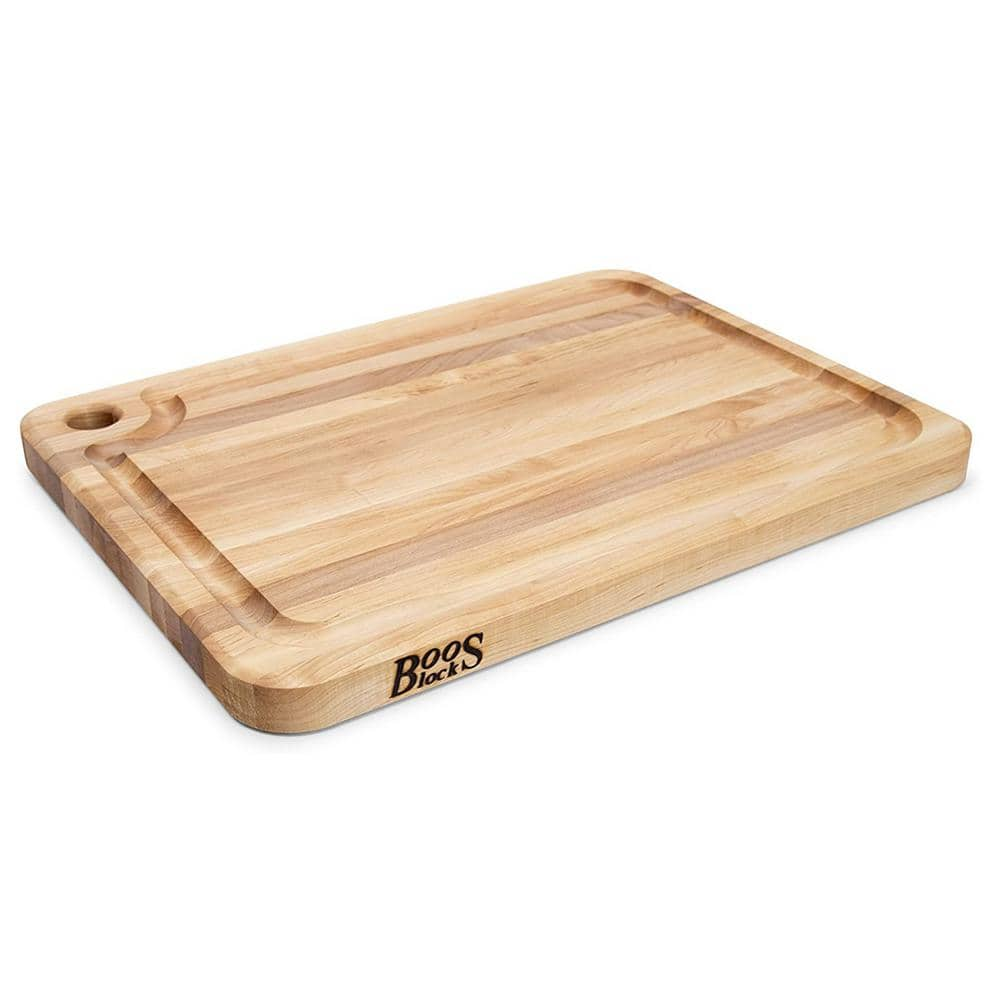 John Boos 20 In X 15 In Rectangular Wood Edge Grain Cutting Board With Juice Groove Mpl2015125 