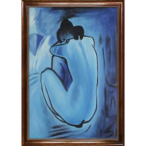 Blue Nude by Pablo Picasso Verona Cafe Framed Abstract Oil Painting Art Print 28 in. x 40 in.