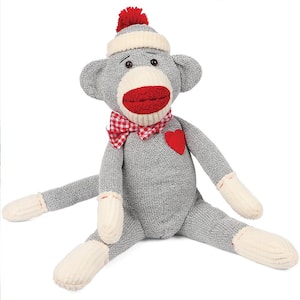 17 in. Holiday Sock Monkey Decoration
