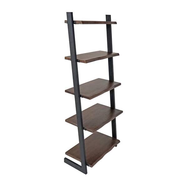 Yosemite Home Decor Sornora Brown Ladder Bookcase