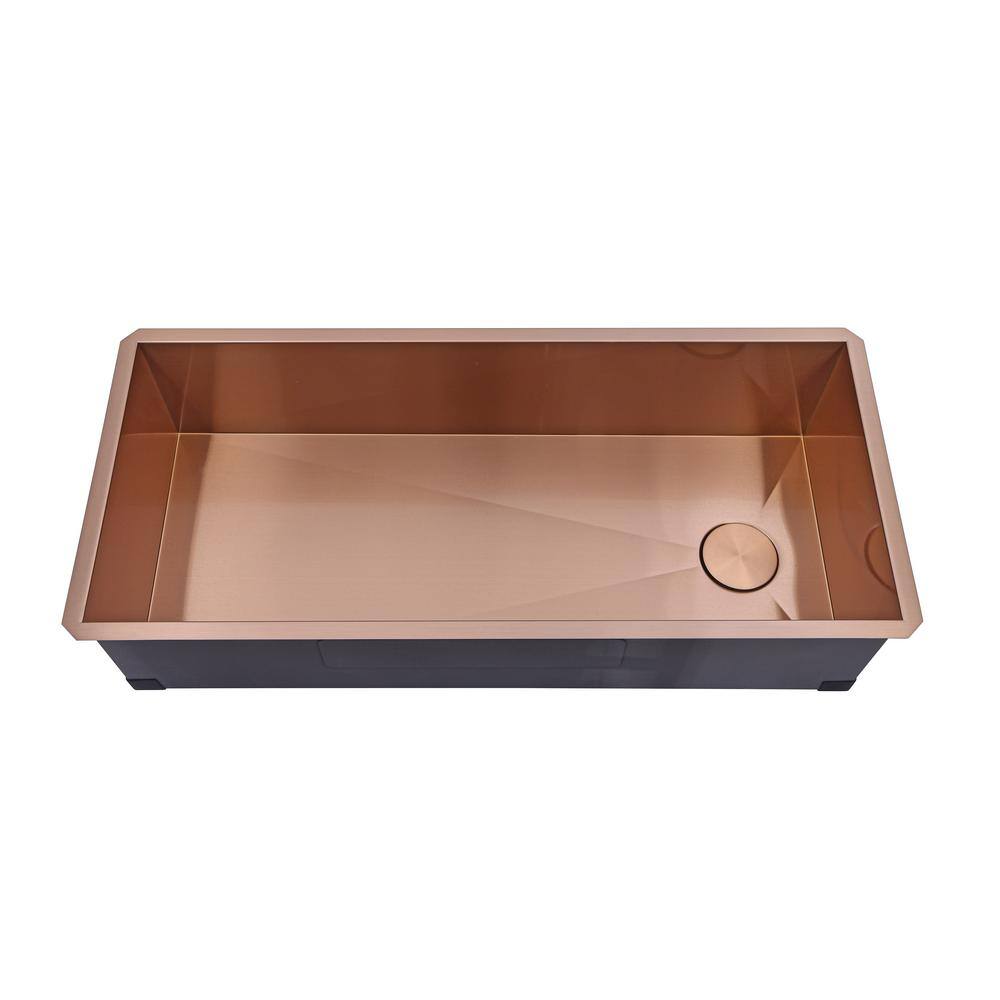 Kingsman Hardware Kingsman 42 in. Undermount Single Bowl Satin Rose