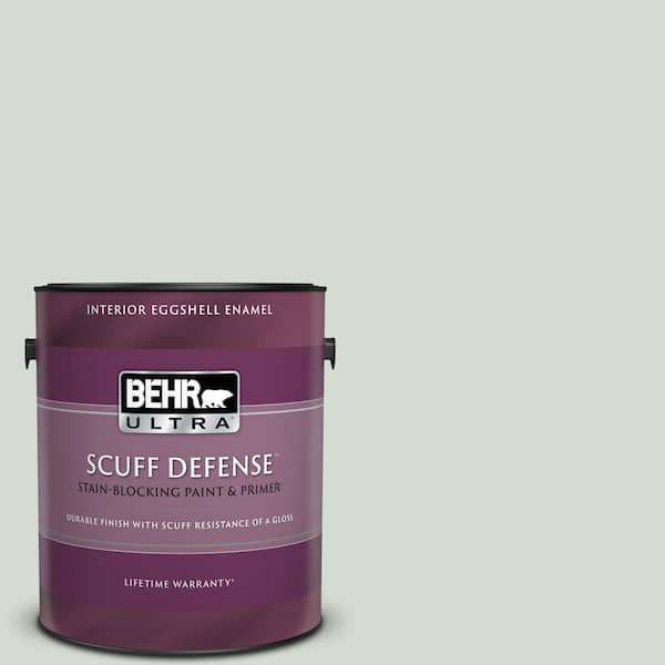 BEHR ULTRA 1 gal. #ICC-95 Soothing Celadon Extra Durable Eggshell Enamel Interior Paint & Primer