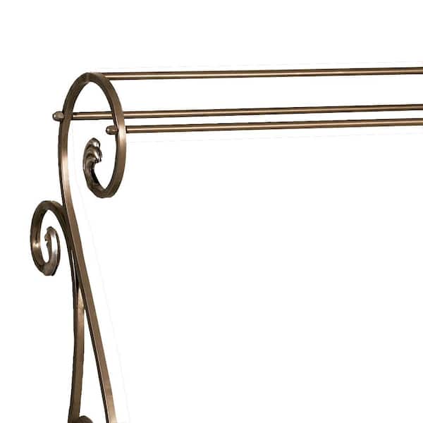 Aged Gold Scrolled Quilt Rack
