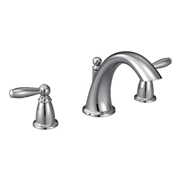 MOEN Brantford 2-Handle Deck-Mount Roman Tub Faucet Trim Kit in Chrome (Valve Not Included)