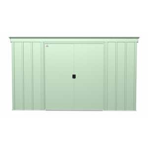 10 ft. x 4 ft. Green Metal Storage Shed With Pent Style Roof 35 Sq. Ft.