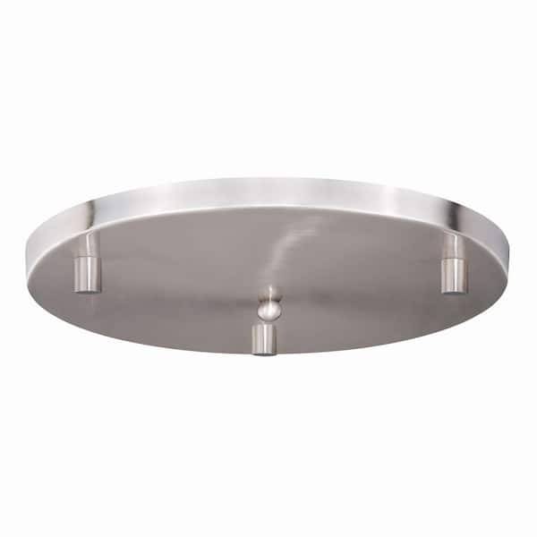 VAXCEL 15.75 in. Nickel Canopy Kit for Up to 3 Mini Pendant Lights