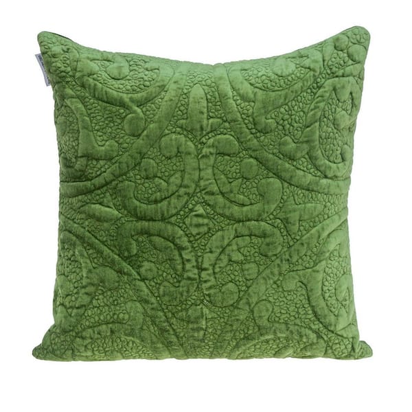 PARKLAND COLLECTION Cristal Transitional Olive Throw Pillow