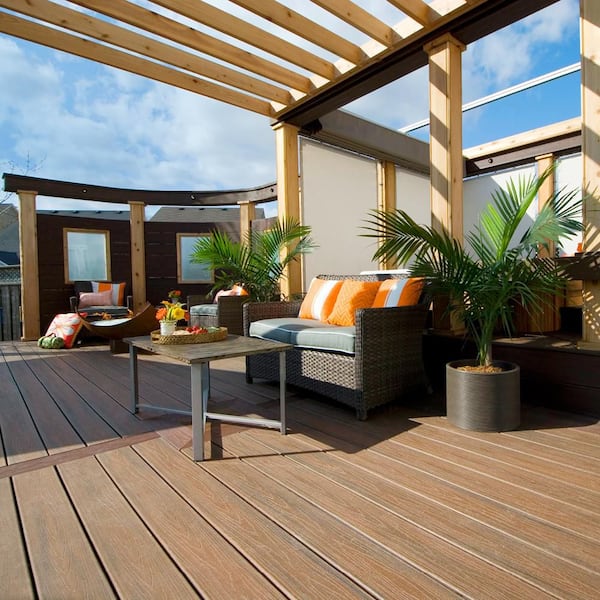 Transcend 1 in. x 12 in. x 12 ft. Spiced Rum Composite Deck Fascia Board