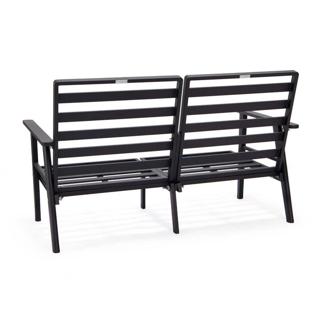 Walbrooke Light Grey Cushioned Aluminum Outdoor Loveseat