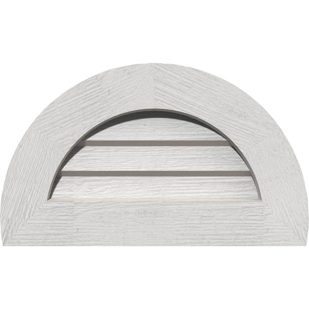 "35"" x 20"" Half Round Primed Rough Sawn Western Red Cedar Wood Paintable Gable Louver Vent Non-Functional" price history on PriceWatchPro