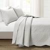 Lush Decor Medallion Scallop 3-Piece Gray King Bedspread Set