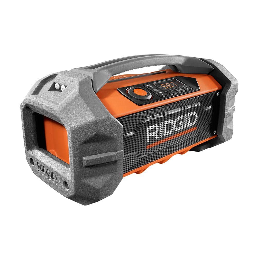 Nadruk surfen aansluiten RIDGID 18V Hybrid Jobsite Radio with Bluetooth Wireless Technology (Tool  Only) R84087 - The Home Depot