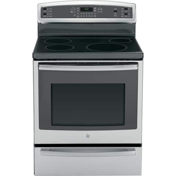GE Profile 5.3 cu. ft. Electric Range with Self-Cleaning Convection Oven in Stainless Steel