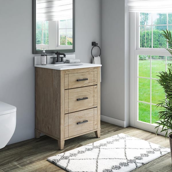 Twin Star Home 25 in. W x 25 in. D Corner Bathroom Vanity in