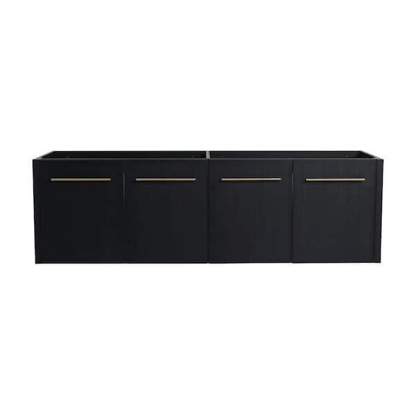 58.69 in. Bath Vanity Cabinet without Top in Black Chestnut Unassembled