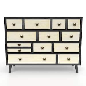 Papillon Ebony/Ivory Sideboard with 13 Drawers