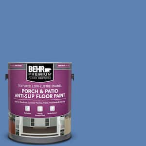 1 gal. #PPU15-06 Neon Blue Textured Low-Lustre Enamel Interior/Exterior Porch and Patio Anti-Slip Floor Paint