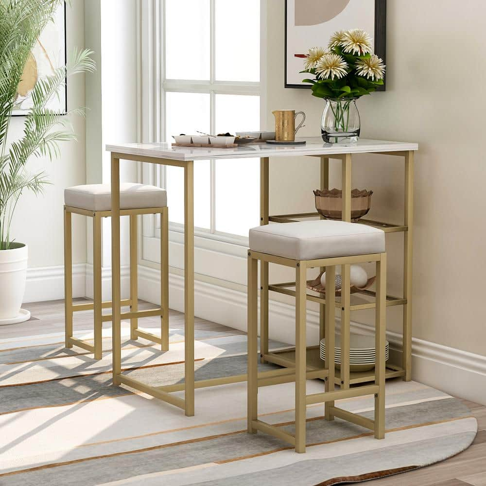 Faux marble pub online table set