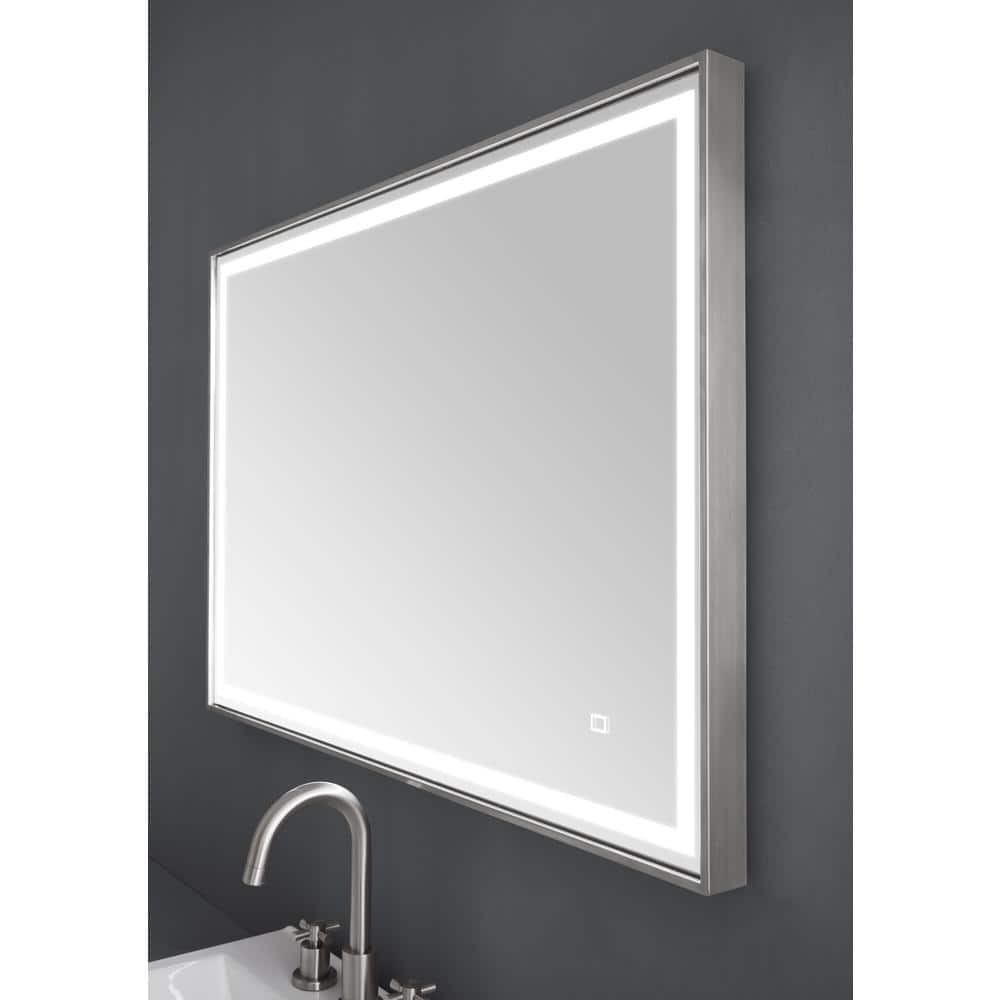 Rectangular Stainless Steel LED Bathroom Vanity Mirror