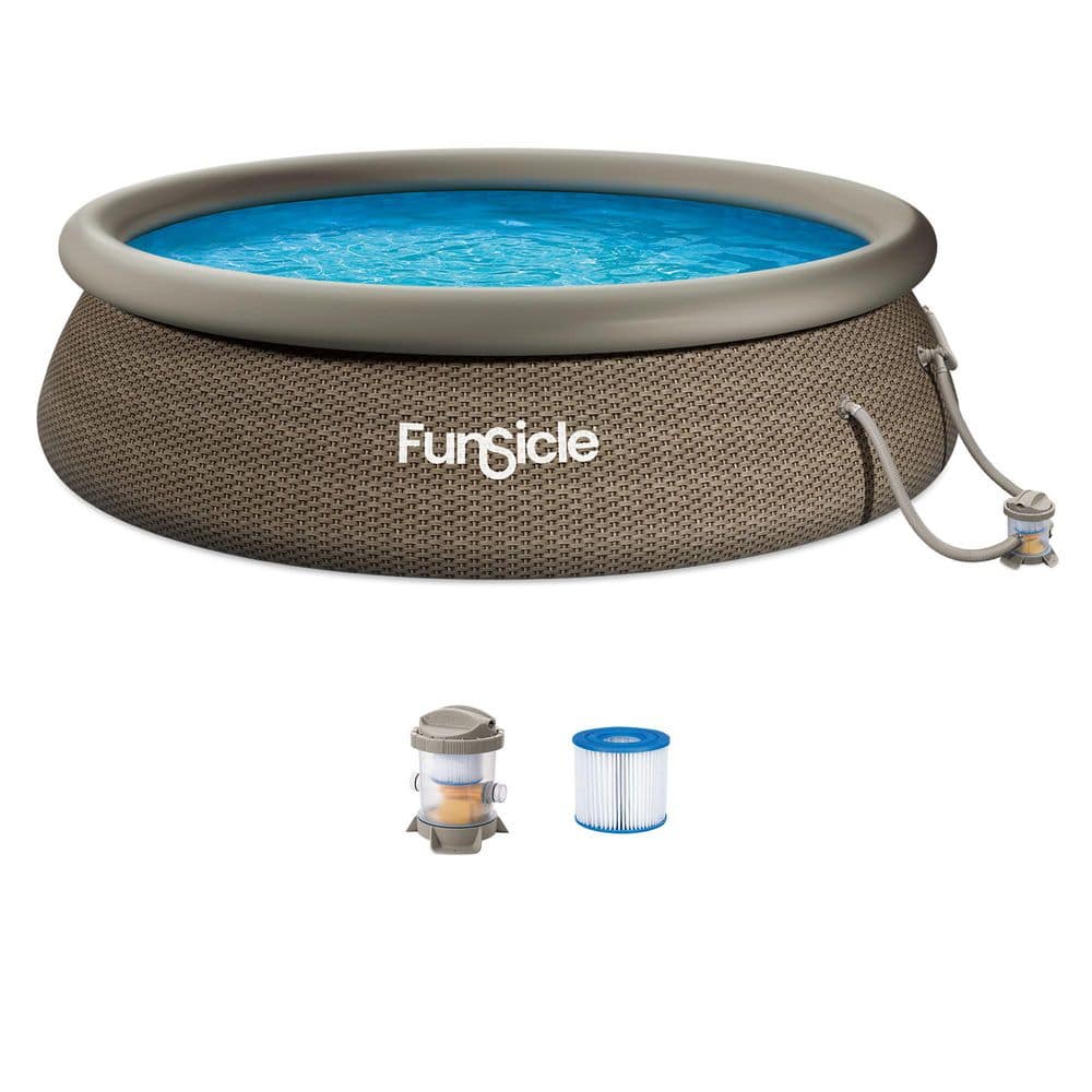 QuickSet 12 ft. Round 36 in. Ring Top Above Ground Swimming Pool, Basketweave price history on PriceWatchPro
