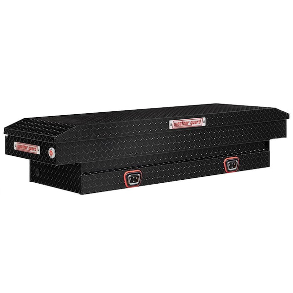 Weather Guard 62.5 in. Gloss Black Aluminum Compact Truck Tool Box 154 ...