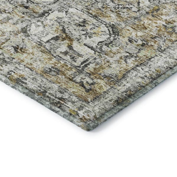 Mayfield Premium Machine Washable Abstract AMF2138 Beige 10 ft. x 14 ft. Area Rug
