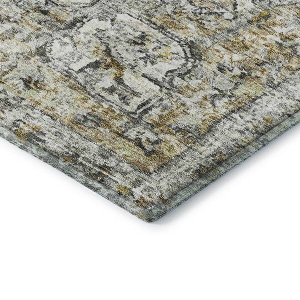 Mayfield Premium Machine Washable Abstract AMF2138 Beige 5 ft. x 7 ft. 6 in. Area Rug
