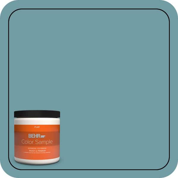 BEHR PREMIUM PLUS 8 oz. #PPU13-07 Voyage Flat Interior/Exterior Paint & Primer Color Sample