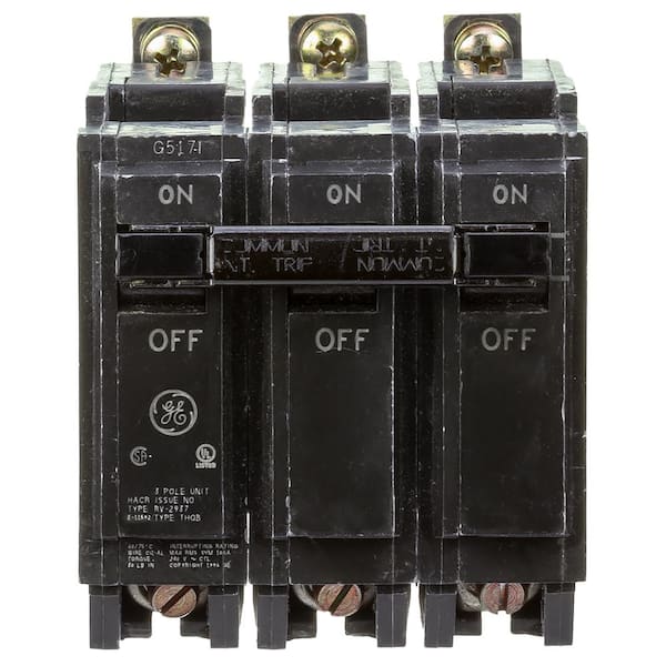 GE 20 Amp Three Pole Bolt-On Breaker