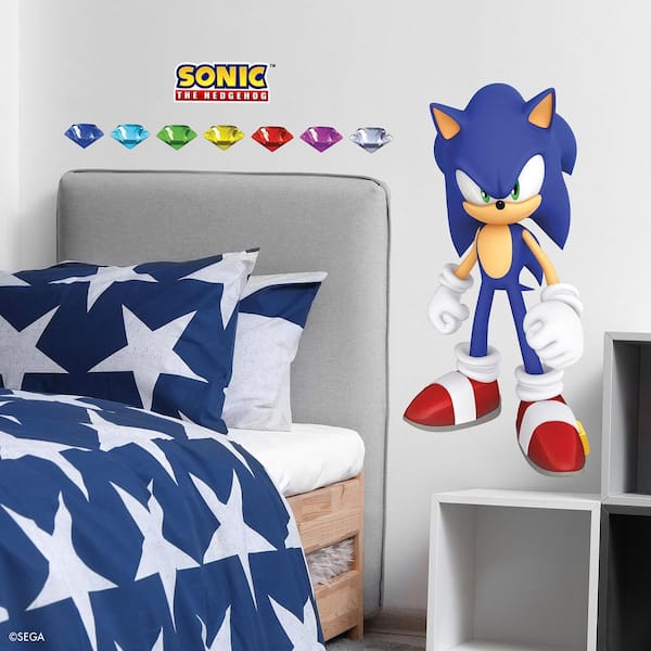 WallPOPs 9-Piece Sonic The Hedgehog 36.5 in. x 17 in. Blue Sonic WallPOPs 9-Piece Sonic The Hedgehog 36.5 in. x 17 in. Blue Sonic