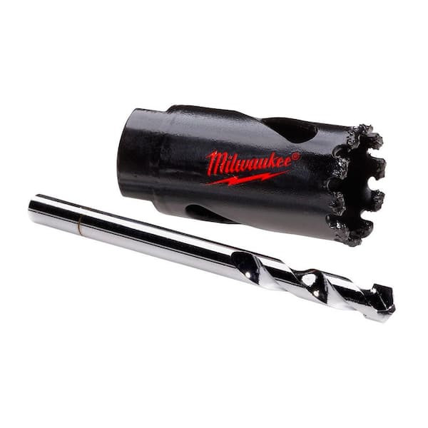 1-1/8 in Carbide Grit Hole Saw with Pilot Bit