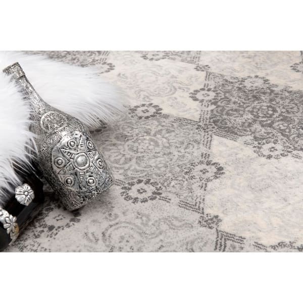 Havana Grey Beige, 2 ft. x 25 ft. Moroccan Indoor Contemporary Runner Rug