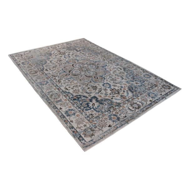 Ashland Ivory 5 ft. x 8 ft. (5 ft. x 7 ft. 6 in.) Floral Transitional Area Rug