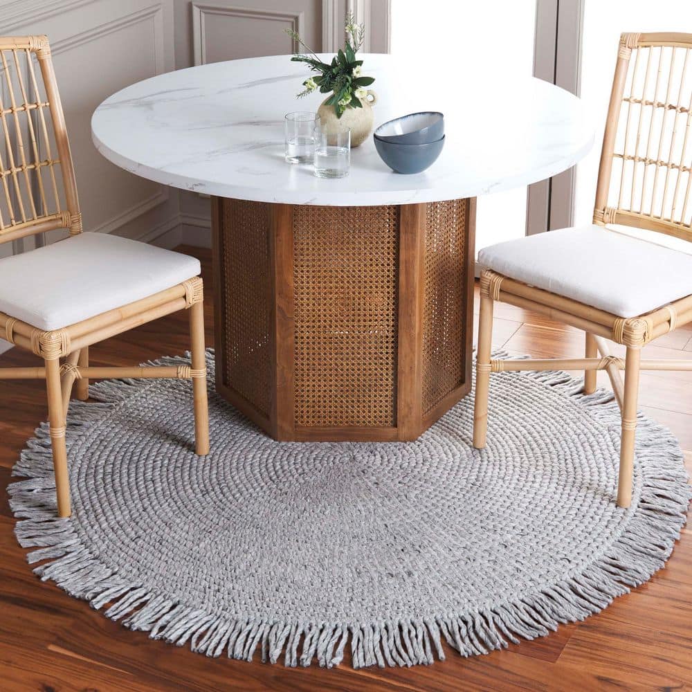 Renewal 3 ft. x 3 ft. Light Gray Solid Fringe Round Area Rug price history on PriceWatchPro