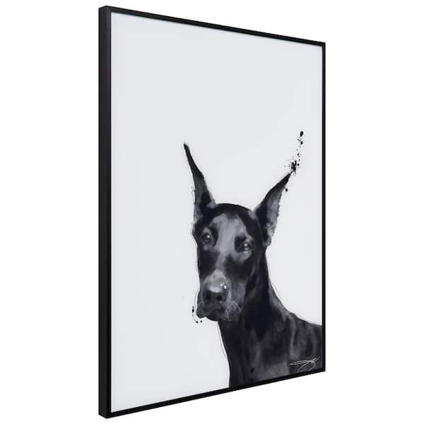 Empire Art Direct Beagle B and W Pet Paintings on Printed Glass Encased  with a Gunmetal Anodized Frame Animal Art Print, 24 in. x 18 in.  AAGB-JP1065-2418 - The Home Depot