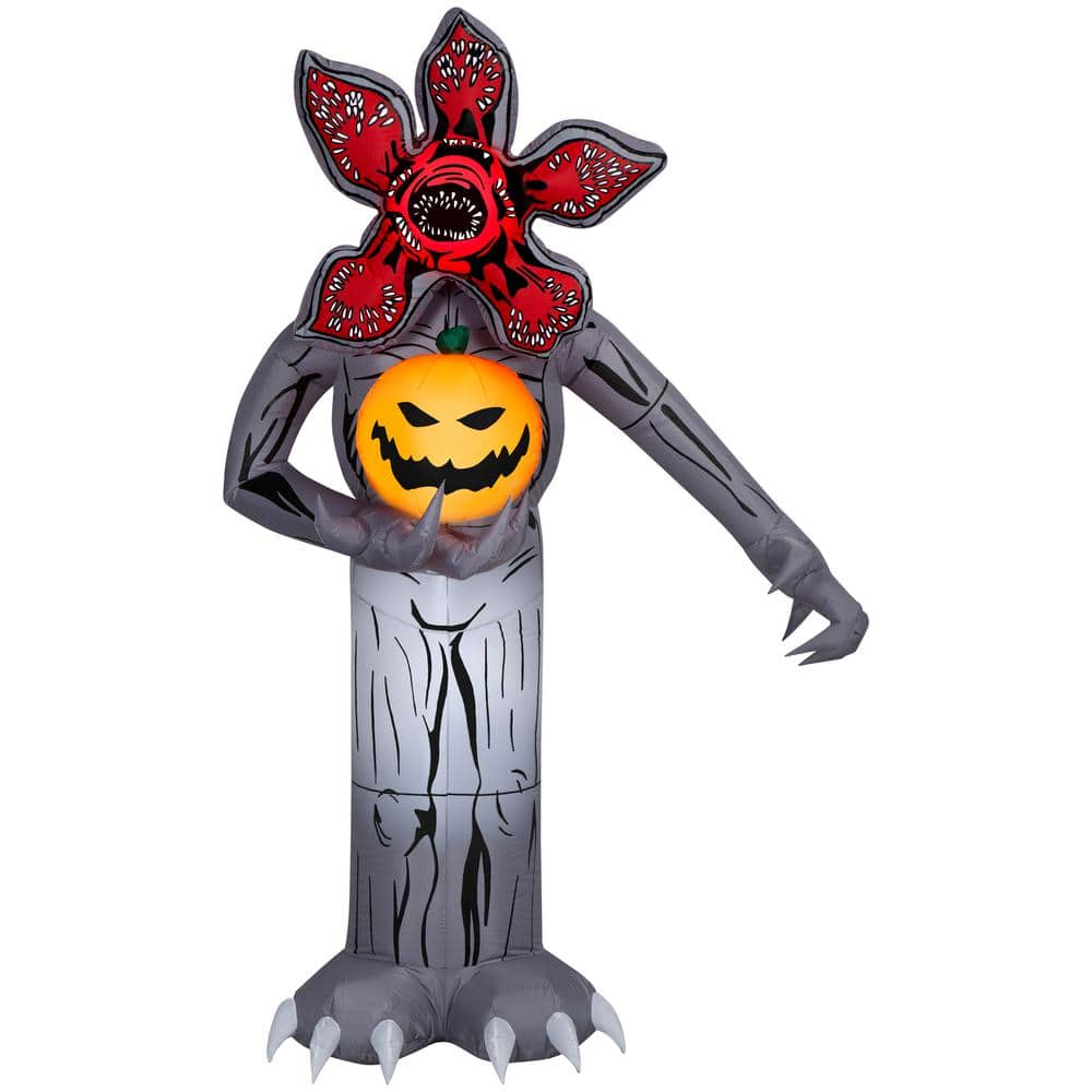  7 ft. Tall x 2 ft. Wide Halloween Inflatable Airblown Demogorgon with Jack-O'-Lantern