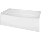 Classic 400 Curve 60 in. x 29.9 in. Soaking Bathtub with Left Drain in High Gloss White