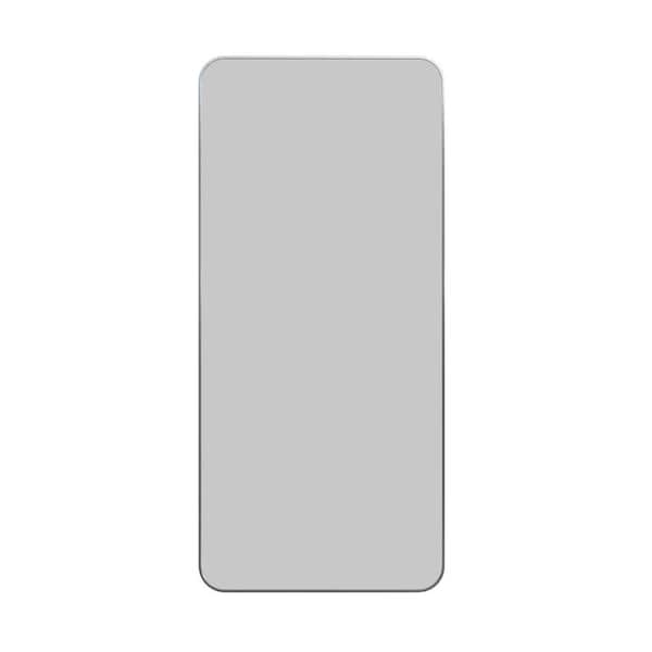 Glass Warehouse Trinity 22 in. W x 48 in. H Stainless Steel Framed Radius Corner Bathroom Vanity Mirror in Brushed Nickel