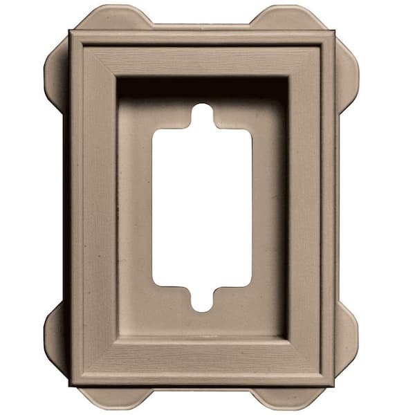 Builders Edge 4.5 in. x 6.3125 in. #023 Wicker Recessed Mini Mounting Block