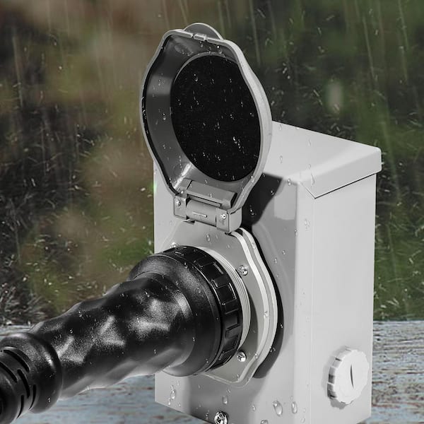 Generator Cord and Power Inlet Box Kit, 25 ft. 50 Amp NEMA 14-50P/SS2-50R STW 6/3+8/1 AWG 240 Volts