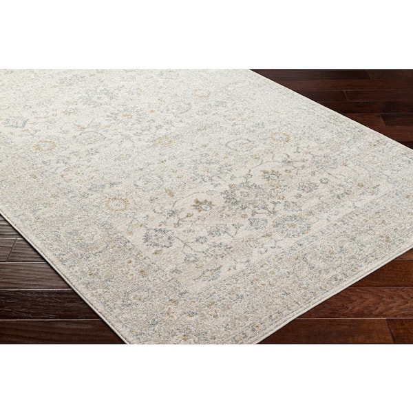 Alpharetta Medium Gray Floral and Botanical 5 ft. x 7 ft. Indoor Area Rug